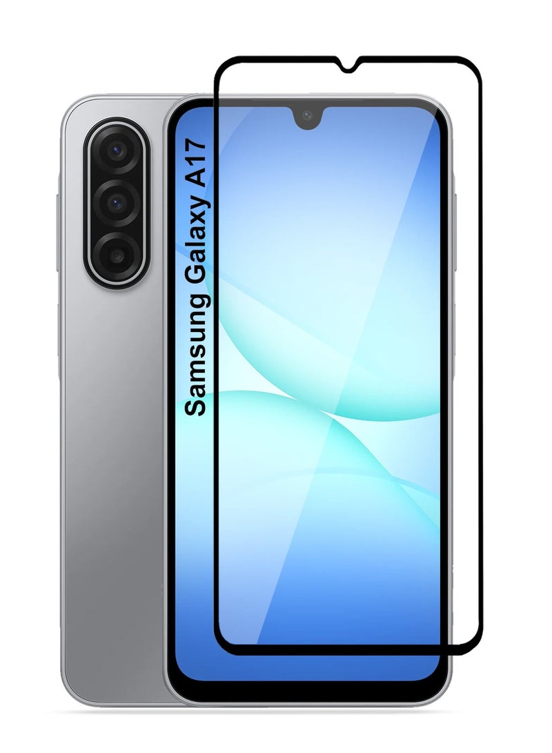 Samsung Galaxy A17 Shock Proof Clear Case Cover - Ultra Clear, Durable & Accurate Cut-outs - Scratch, Dust & Smudge Protection - Transparent Silicon Back Case Cover for Samsung Galaxy A17 & Samsung Galaxy A17 Screen Protector - Premium Full Screen Tempered Glass For Samsung Galaxy A17, High Transparency, Delicate Touch, Anti-Explosion, Smooth Arc Edges, Easy Installation Bundle - Image 3